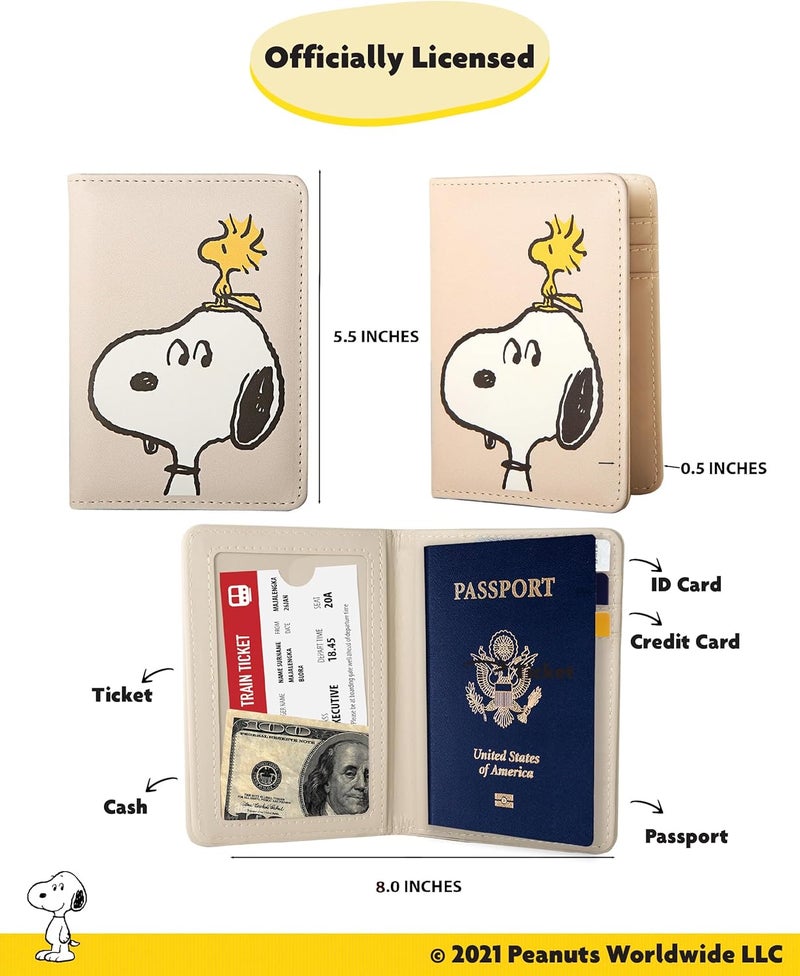SALLY ROSE Peanuts Snoopy Passport Cover Official License, Cute Passport Holder, Snoopy Gifts - Image 4